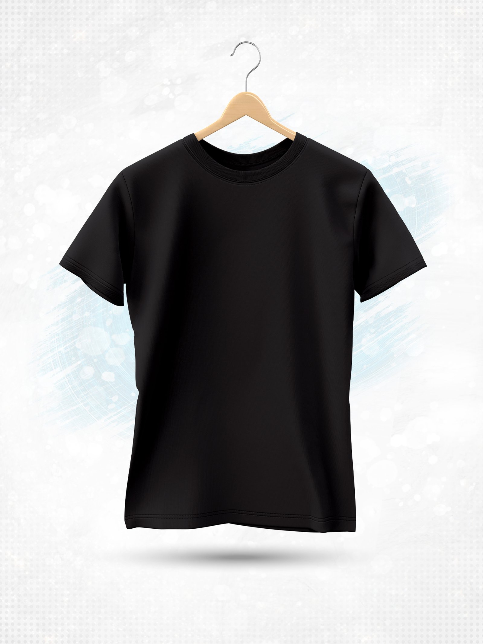 black solid t shirt