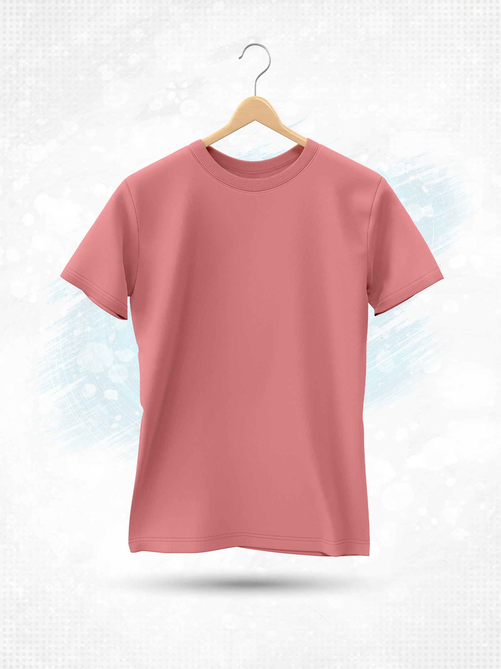 Peach color solid t shirt